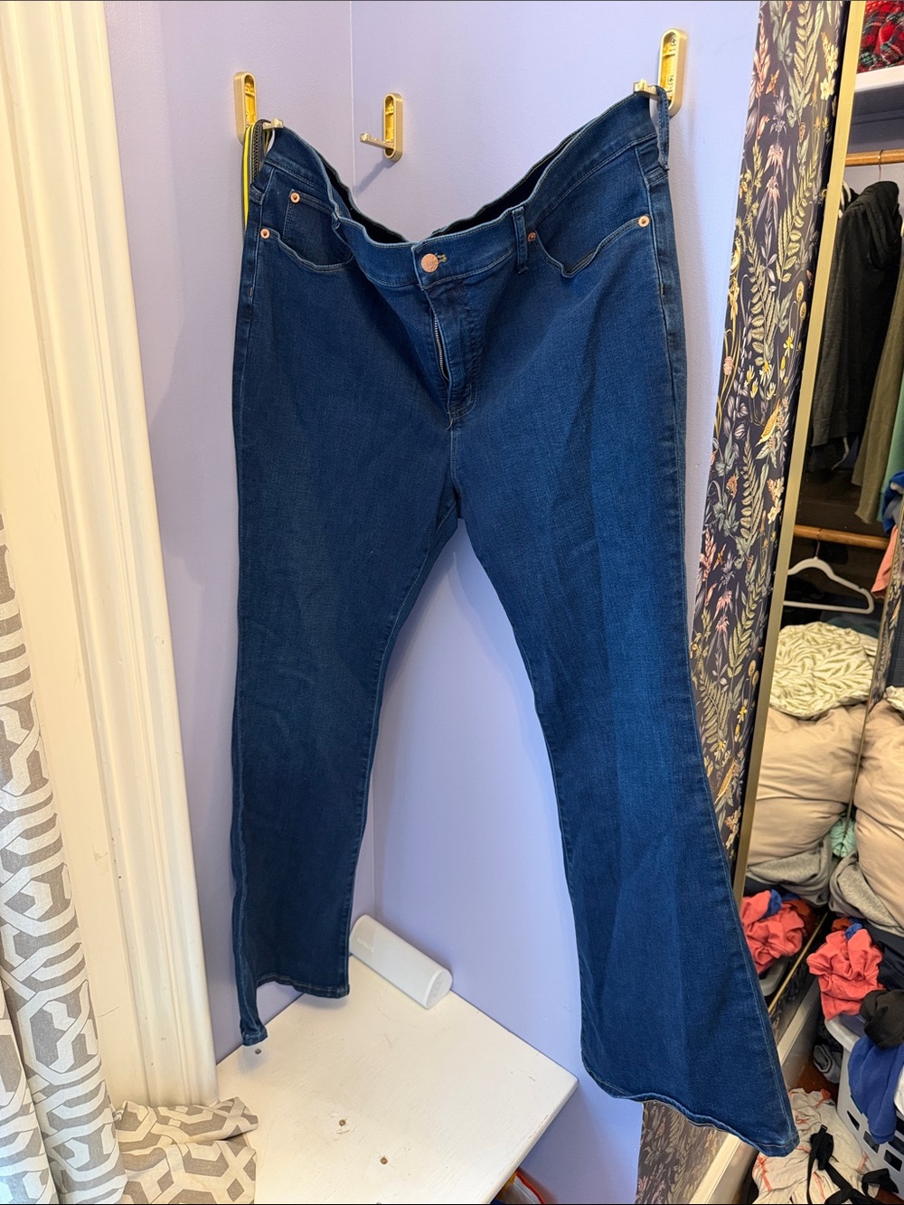 J. Crew Wide Leg Women's Jeans in Dark Blue - Flared Denim